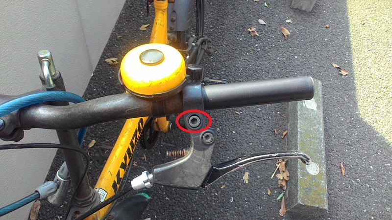 自転車ブレーキレバー交換