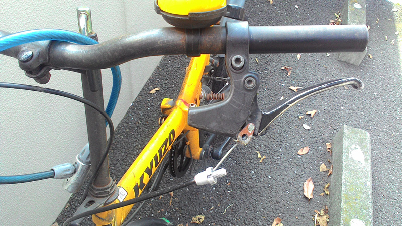 自転車ブレーキレバー交換
