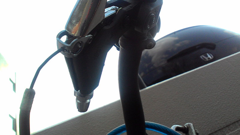 自転車ブレーキレバー交換