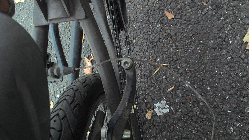 自転車ブレーキレバー交換